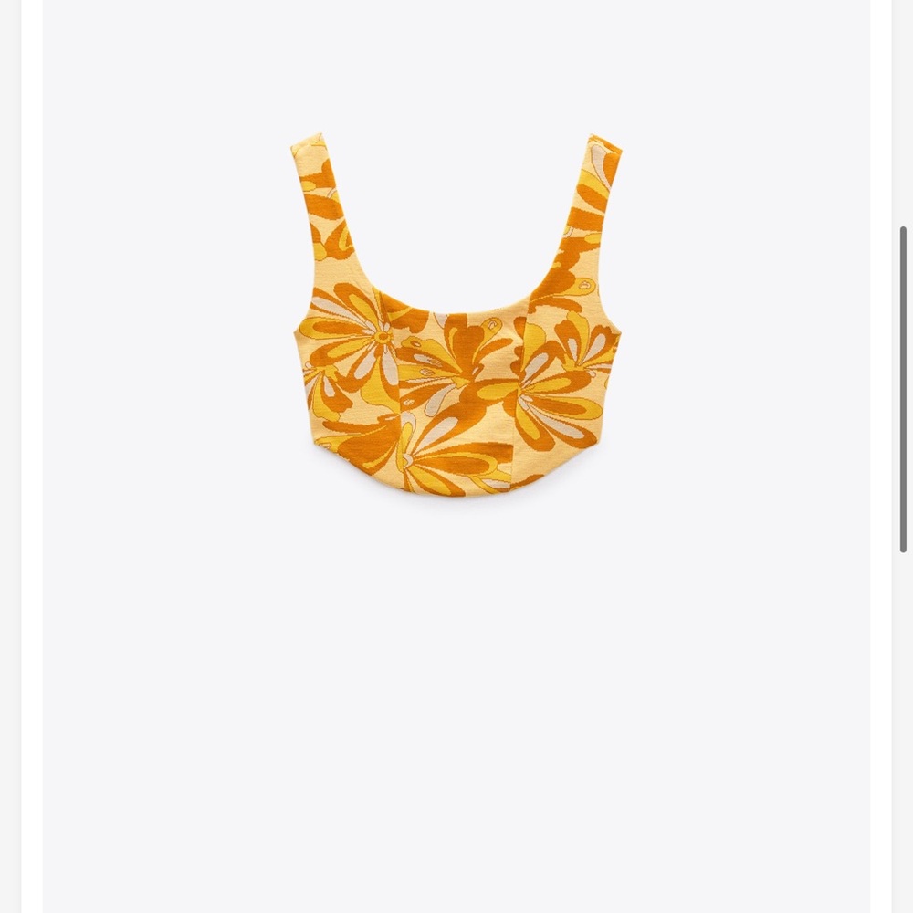 Zara Jacquard Crop Top